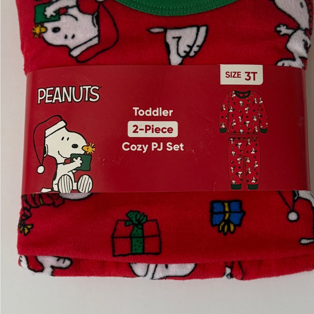 Peanuts Toddler Red Cozy PJ Set